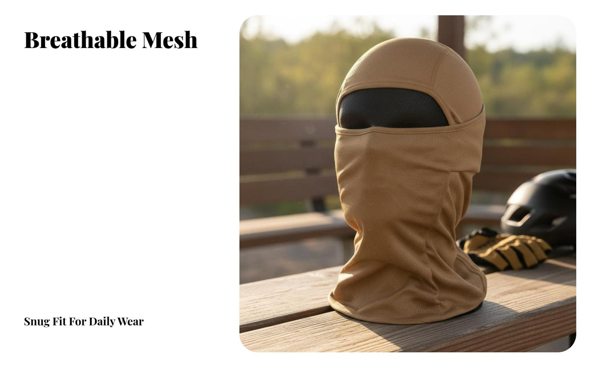 Summer Sun Protection Cover Quick Dry Motorcycle Riding Head Cover Protection Balaclava Sweat Wicking for Men, Cycling, Sports