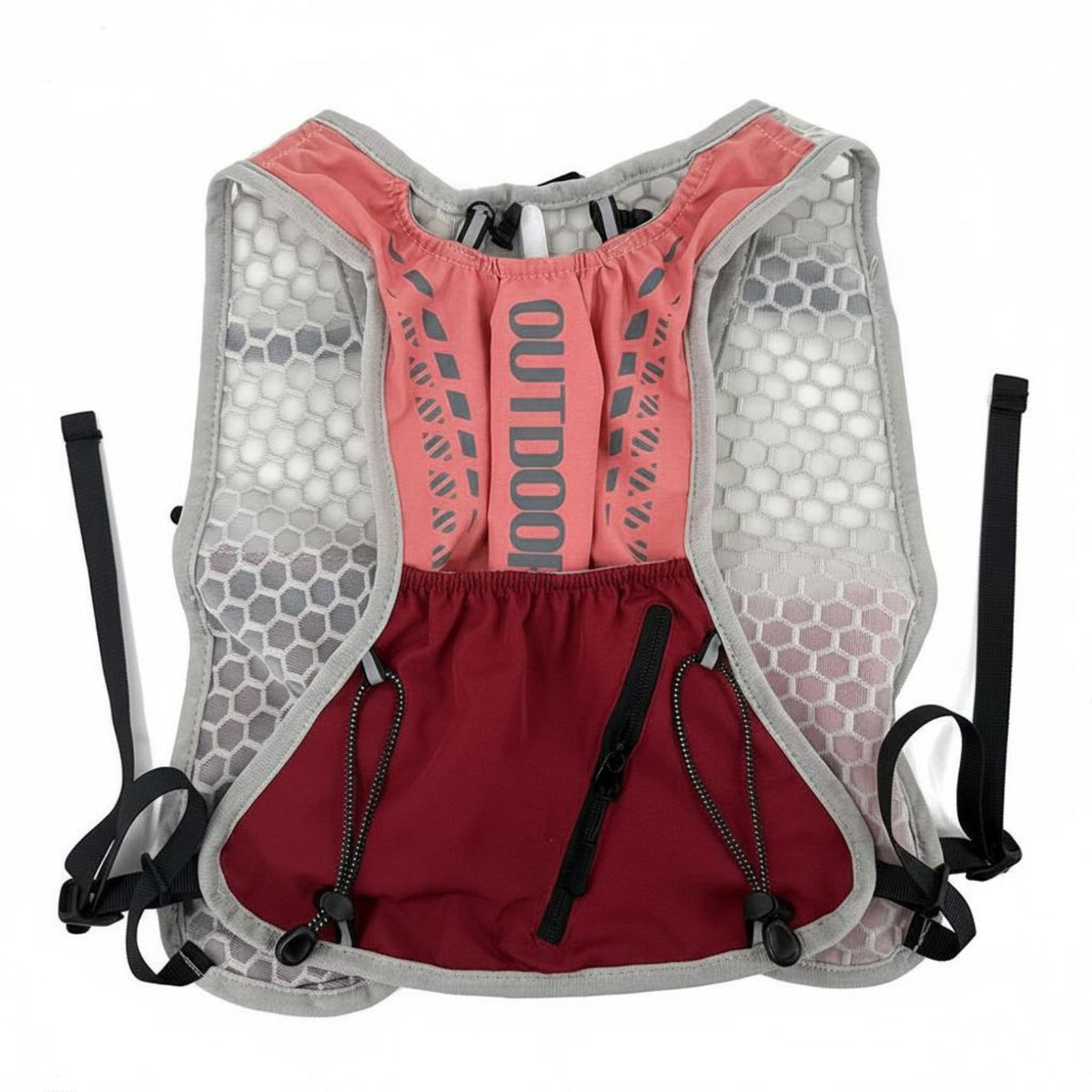 Breathable Mesh Hydration Running Vest Sweat-Wicking Long-Distance Hydration Vest Adjustable Fit 5L Trail Running Pack Multi-Pocket Design for Runners, Cyclists, Marathoners, Hiking
