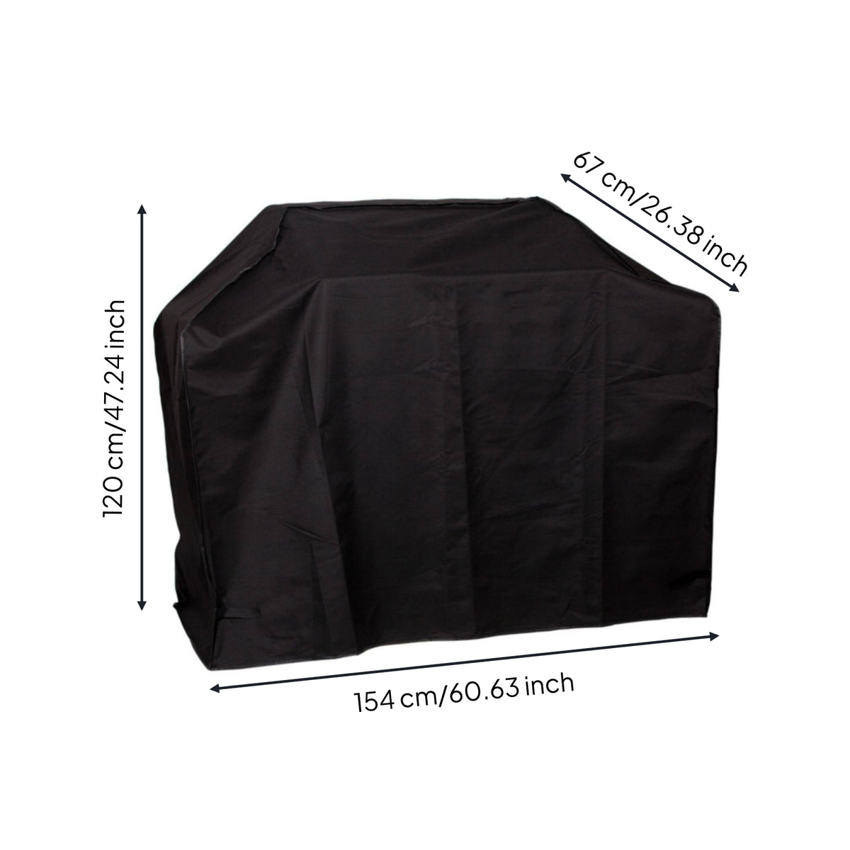 Barbecue Grill Cover Tailored Outdoor Grill Cover Black Weather Protector for Outdoor Use