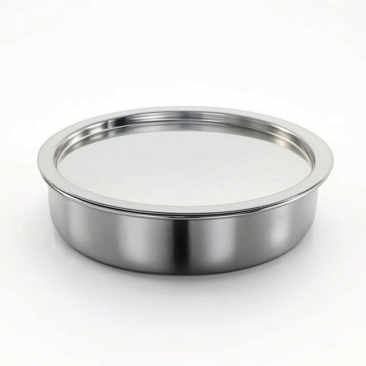Stainless Steel Egg Steaming Plate Corrosion-Resistant Egg Custard Dish Thickened Plate with Raised Rim Sturdy for Home Cooks, Picnics