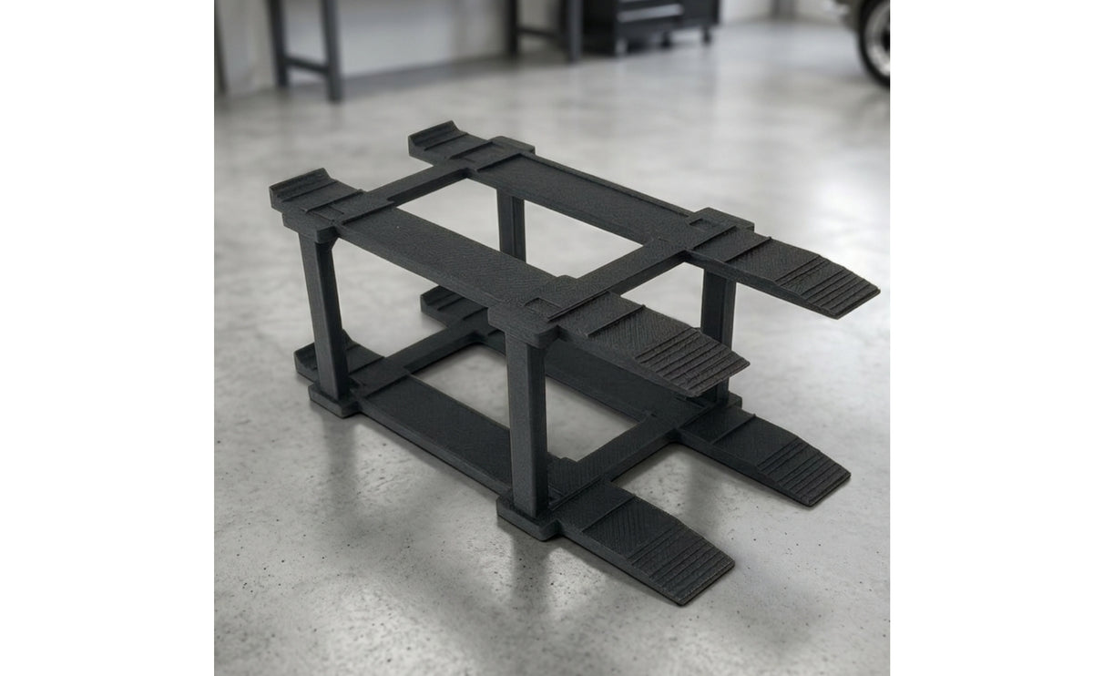 3D-Printed Model Car Parking Rack Compact Miniature Car Display Stand Organized Model Base Practical for Collectors, Tabletop, Shelf, Hobby Desks