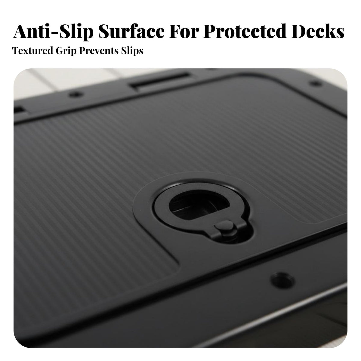 Watertight Seal Rectangular Deck Hatch Waterproof Boat Inspection Hatch Non-Slip Boat Entry Cover Sturdy Design for Yacht Owners