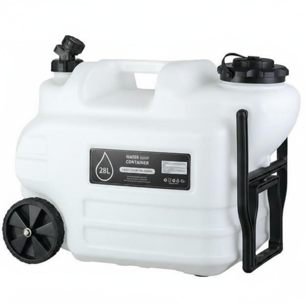 28 L Easy to Move Rolling Water Jug Built-in Faucet Water Carrier with Tap Portable Design Food Grade Material for Car Travel