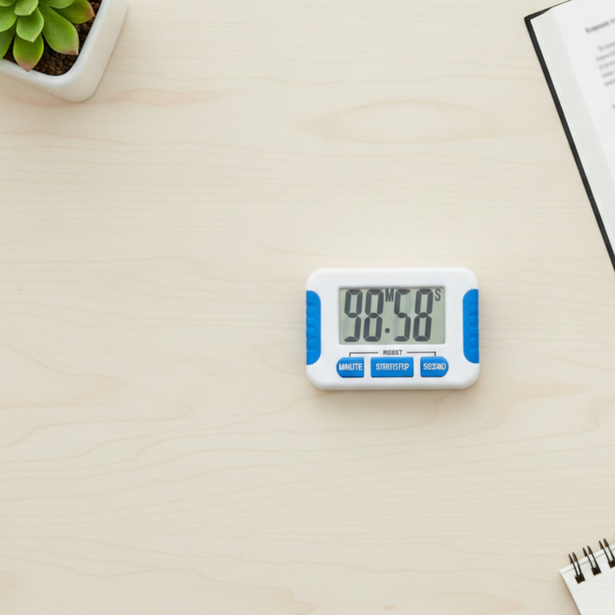 Countdown Timer Magnet Countdown Clock Large Screen Cooking Timer Electronic Timer Time Management Device User-friendly Interface Suitable for Students Study Kitchen Professional Exercise