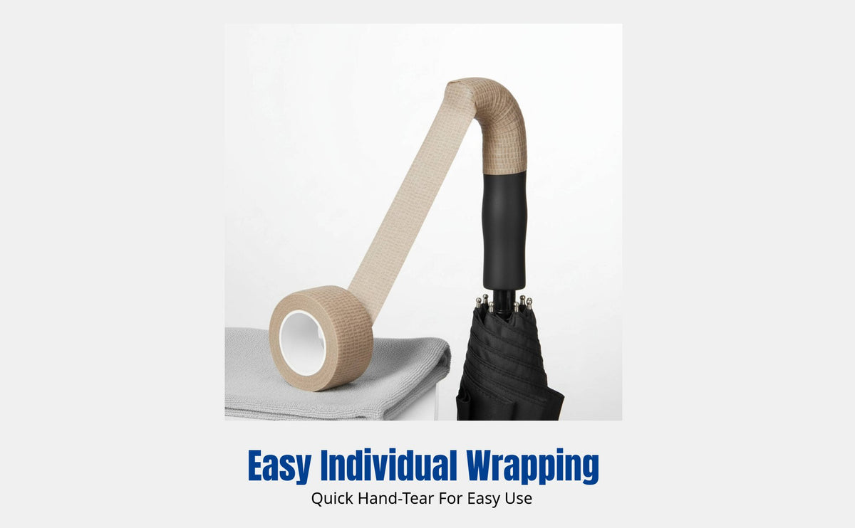 Multifunctional Umbrella Handle Protector, Auto Grip Wrap, Anti-Slip, Sweat-Resistant, Random Color