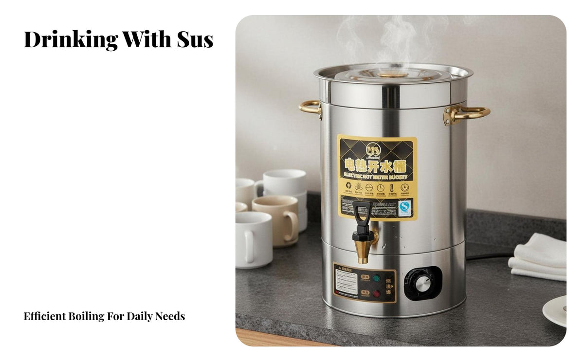 Large Capacity Electric Hot Water Container Fast Heating Electric Hot Water Urn Adjustable Temperature Control Insulated Tea Dispenser Automatic Shut-Deactivated for Event Organizers, Restaurant Employees, Hotel Buffet, Restaurants, Events, Churches