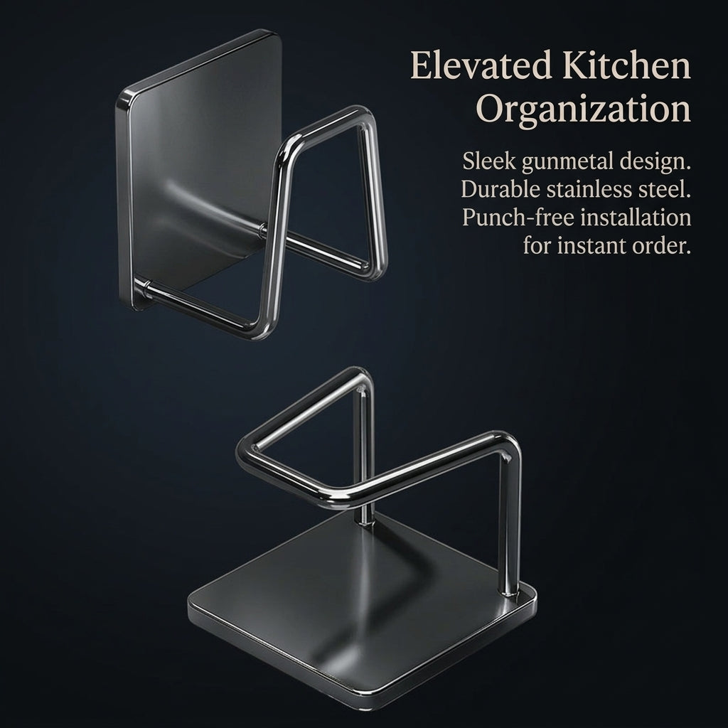 Cabinet Pot Lid Organizer for Kitchen Cupboard Doors, Thickened Carbon Steel Wall Mounted Rack for Chefs