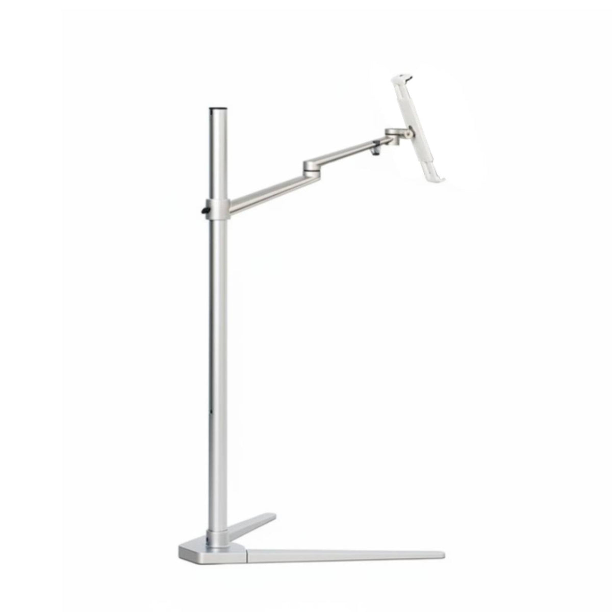 Adjustable Tablet Floor Stand Aluminum Alloy Construction Sofa Side Tablet Stand for Living Room