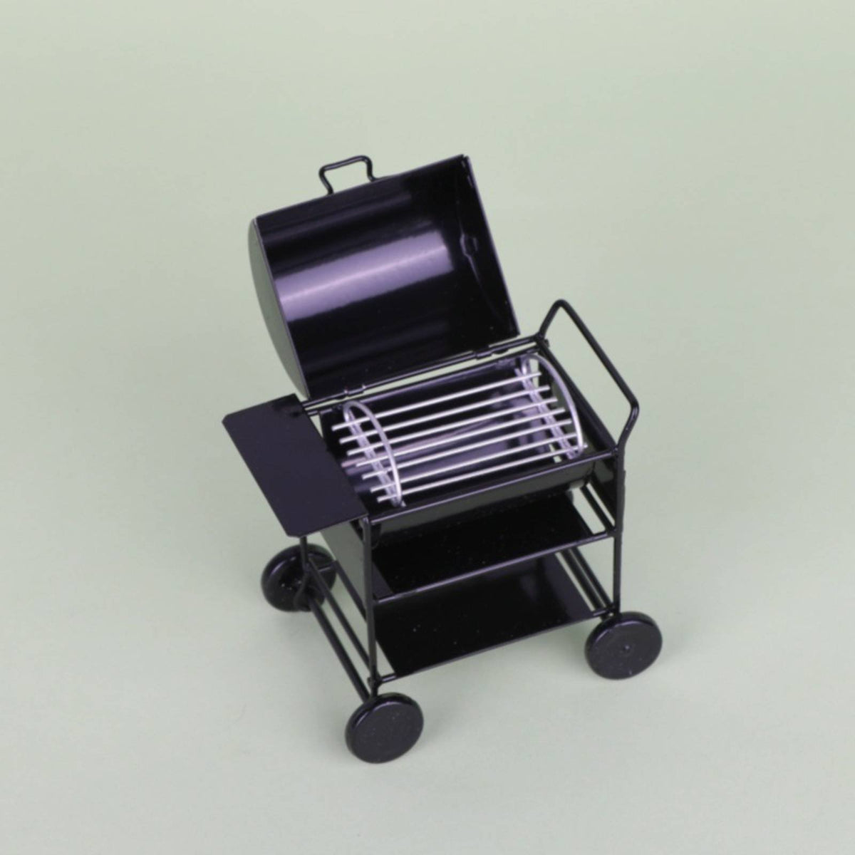 1:12 Scale Miniature Barbecue Grill Iron Small Grill Set with Accessories Dollhouse Barbecue Tool