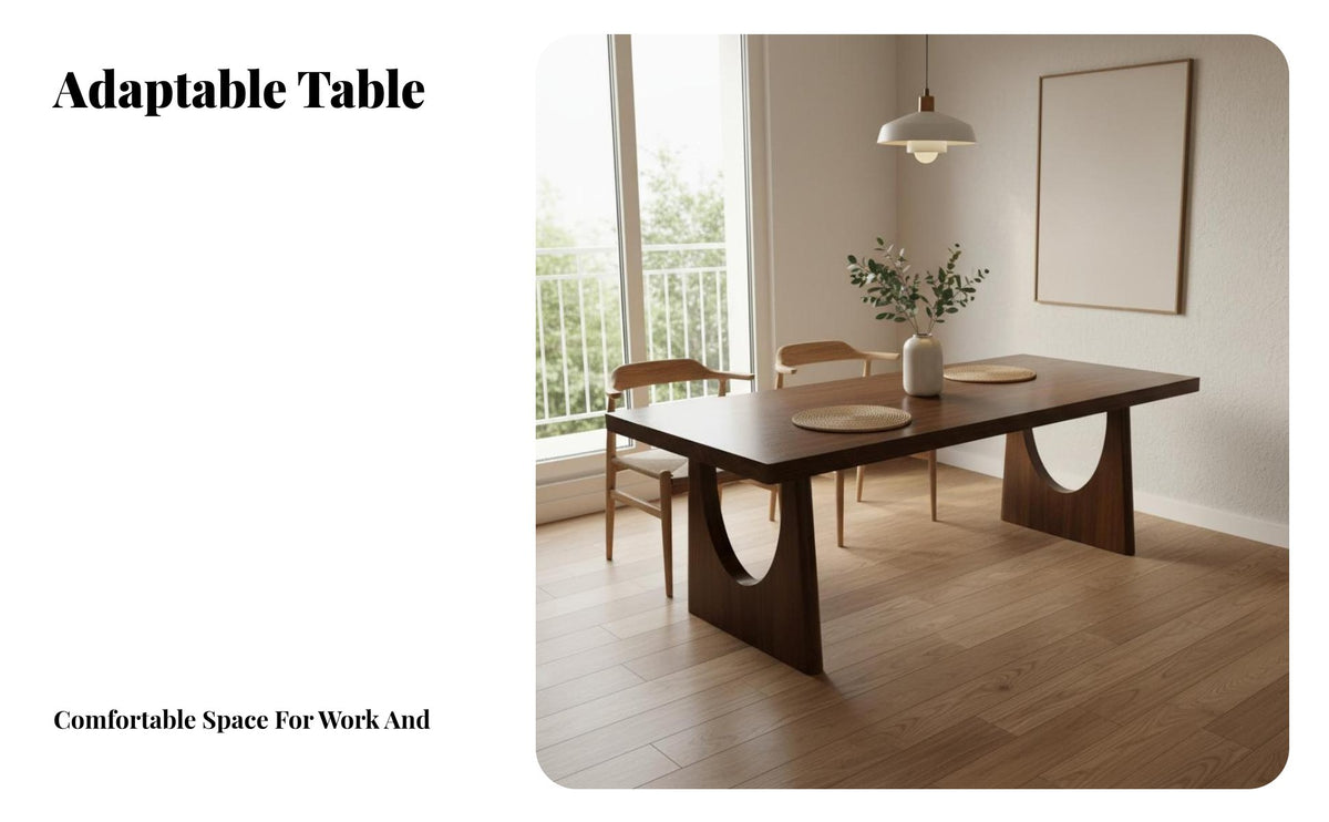 Rectangular Wooden Table Minimalist professional design Desk Modern Design Home Furniture for Remote Workers, Homeowners, Dining Room, Study, Kitchen