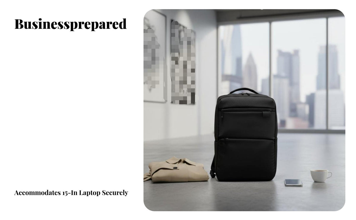 Men's Business Backpack, Large Capacity Laptop Bag, Oxford Cloth, Travel, Double Shoulder