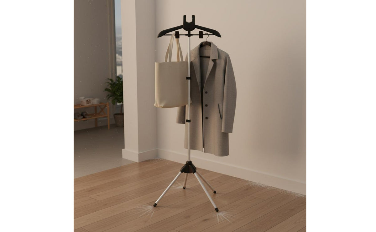 Foldable Garment Steamer Rack Saving Space Foldable Ironing Simple Setup to Set up Floor Standing Ironing Rack for Home