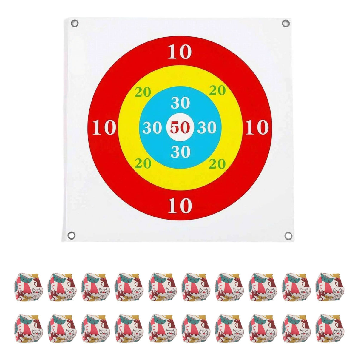 Hanging Target Toss Game with Numbered Target Board with Easy to Learn Sandbag Toss Game Simple for Indoor