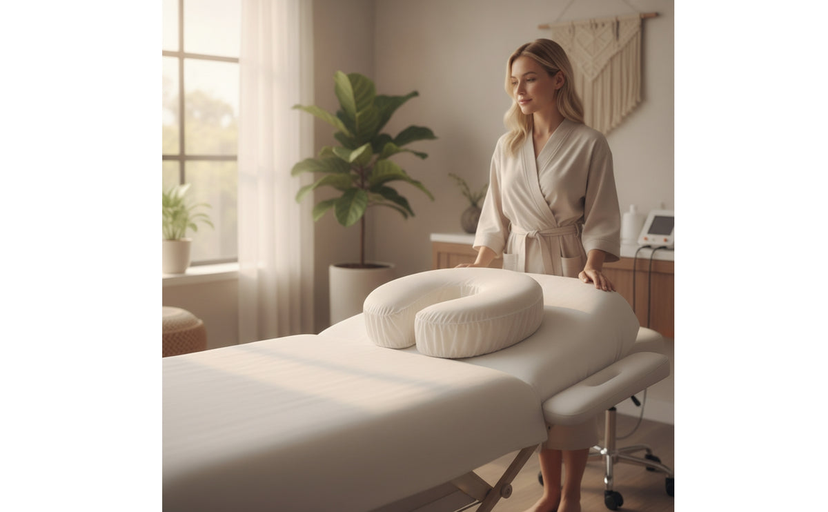 50 Pieces Massage Headrest Cover C-Shaped Pillow Cover Covers for Beauty Salons