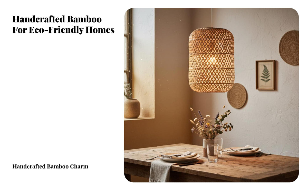 Natural Material Chinese Aesthetic Hanging Light Shade Vintage Look Handmade Bamboo Lantern Artistic Shape Bamboo Woven Lampshade Easy Installation for Interior Designers, Restaurant Owners, Dining Room, Wedding Venue, Guesthouse, Bedroom