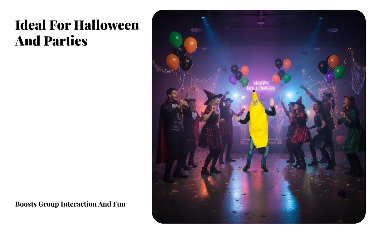 Banana Costume Unisex Adult Banana Costume Lightweight for Adults, Halloween, Stage Performances, Festivals