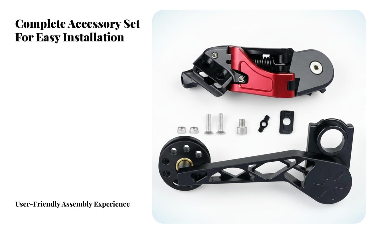 Folding Bike Rear Derailleur CNC Machined Rear Derailleur Hanger Tensioner Adjustable Pulley Design Folding Bike Chain Adjuster for Biking Enthusiasts