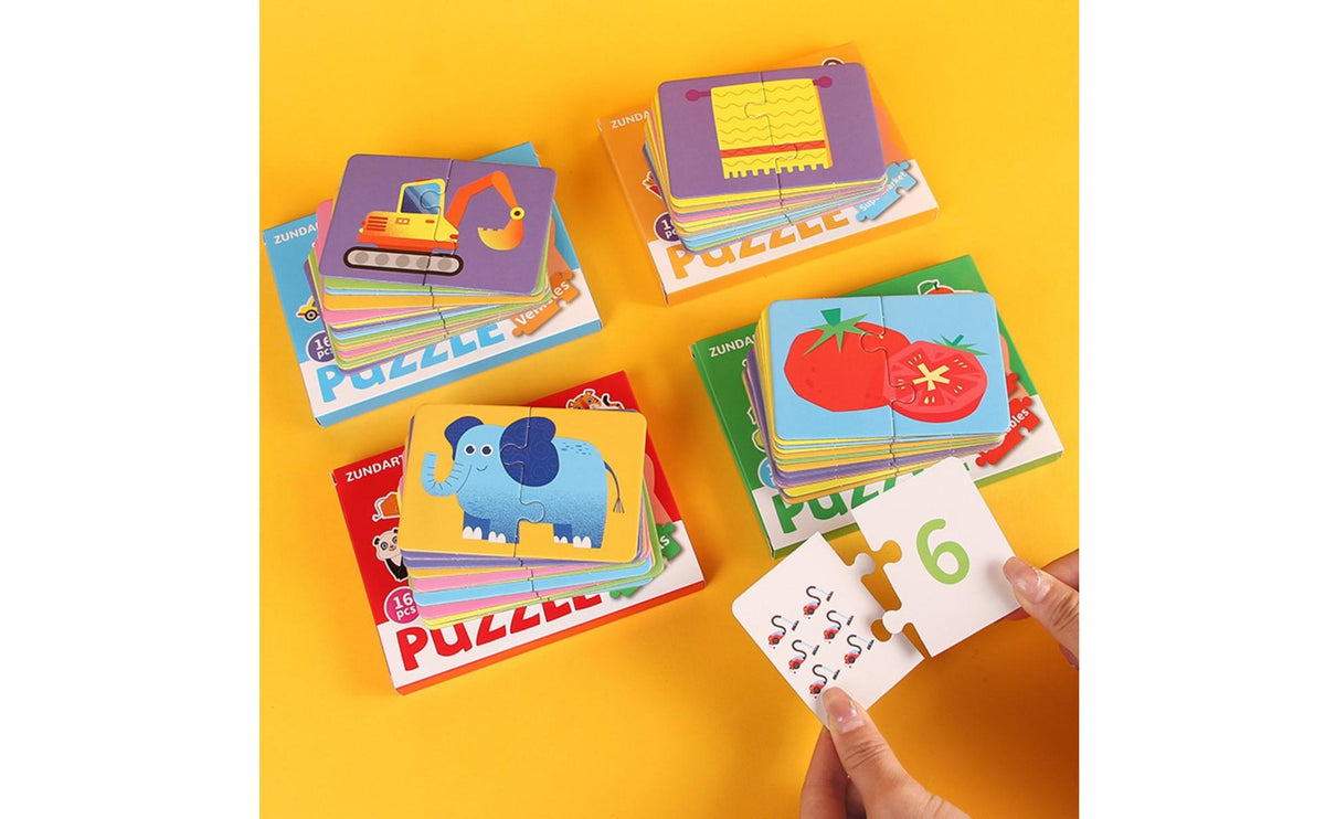 16 Pieces Number Recognition Thick Cardboard Game for 1-3 Year Olds, Toddlers, Preschoolers