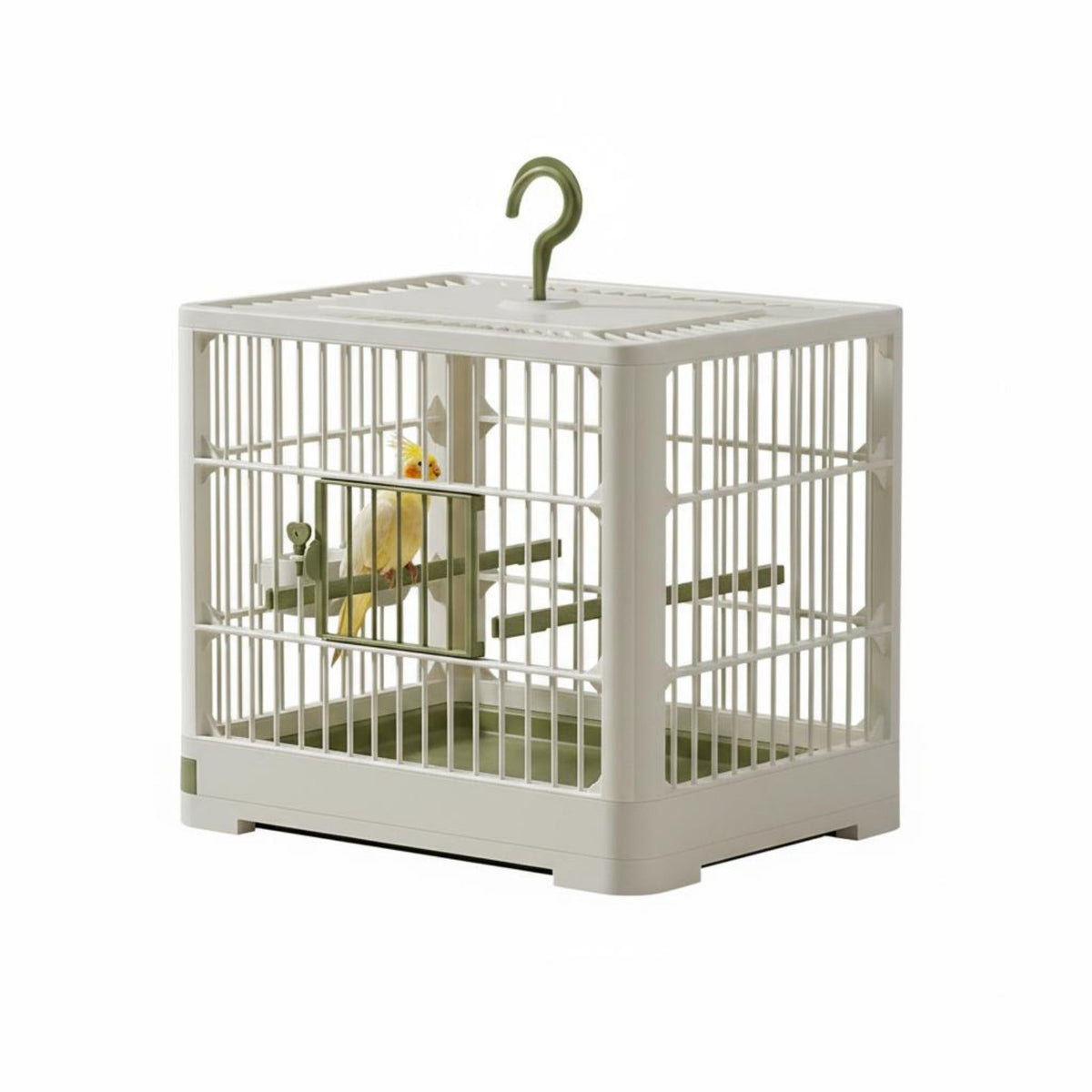 Villa Design House-Shaped Aviary Spacious Interior avian enclosure Convenient Feeding Door Parrot Enclosure Easy to Clean for Indoors, Living Room, Balcony, Patio