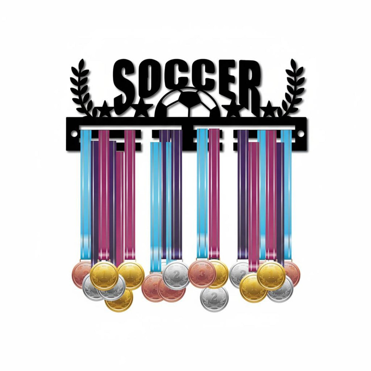 Medal Hanger Rack Heavy Duty Sports Medal Display Inspirational Quote Athlete Award Hanger for Athletes