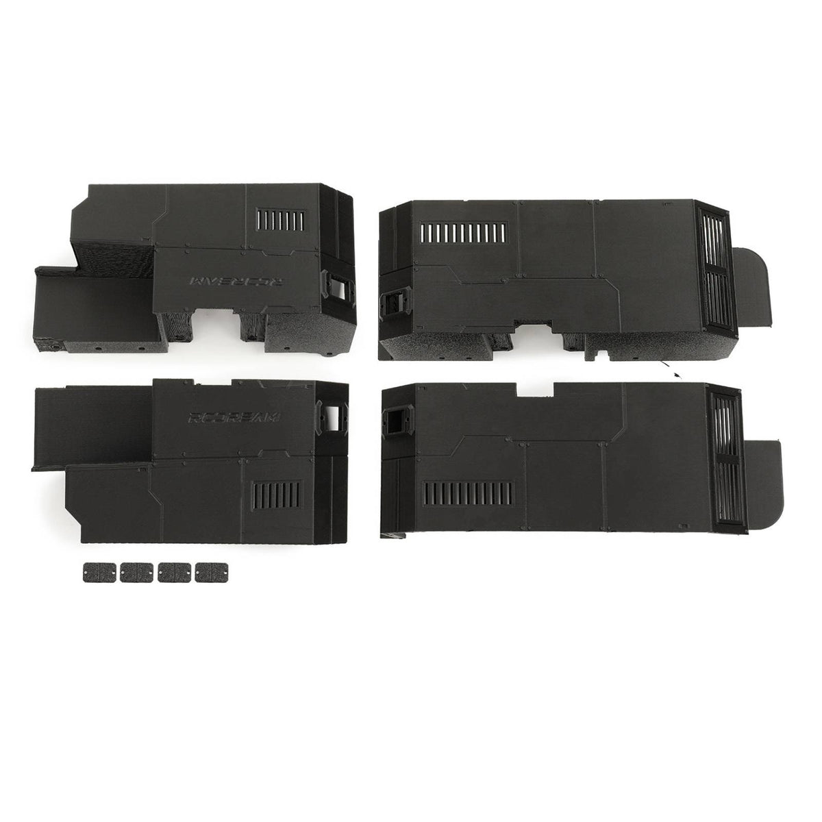 4 Pieces RC Wheel-Cover with Hardware Molded Black Inner for RC Hobbyists