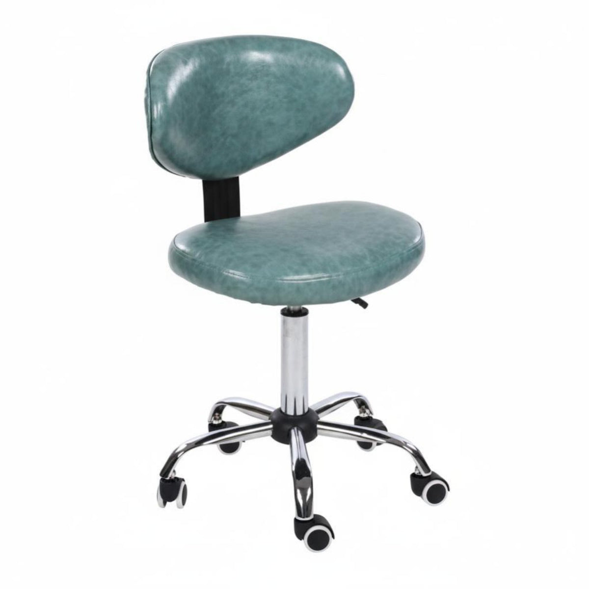 Rolling Caster casters Adjustable supportless Stool with supportrest Task Chair 360-Degree rotate Movable Furniture space-saving Design for Office Workers Artists, Professionals, Salon, Clinic, Spa, Workshop