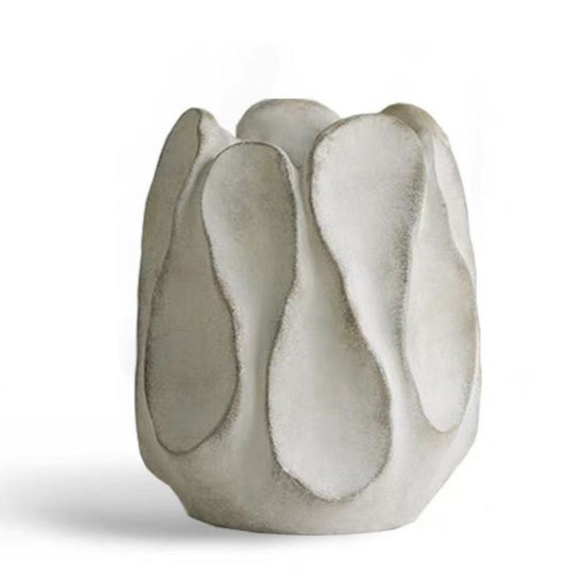 Tabletop Vase Matte Sculptural Vase Textured Flower Holder for Decorators, Simplicity Seekers