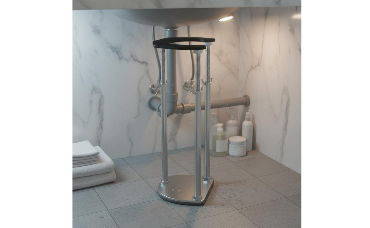 Heavy-Duty Undermount Sink Support Bracket Drill-Drillless Installation Adjustable Sink Support Legs Plumbing Hardware for Bathroom