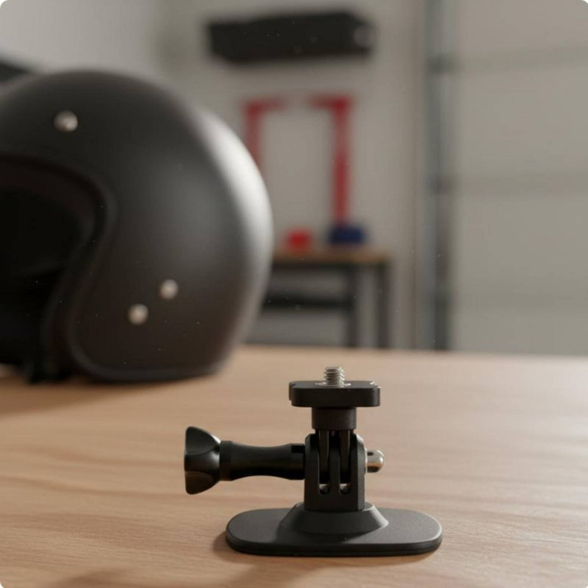 Helmet Camera Mount Wide Compatibility Helmet Mount Adjustable Angle Flexible Base Camera Holder for Cyclists, Outdoor Sports, Car Dashboard