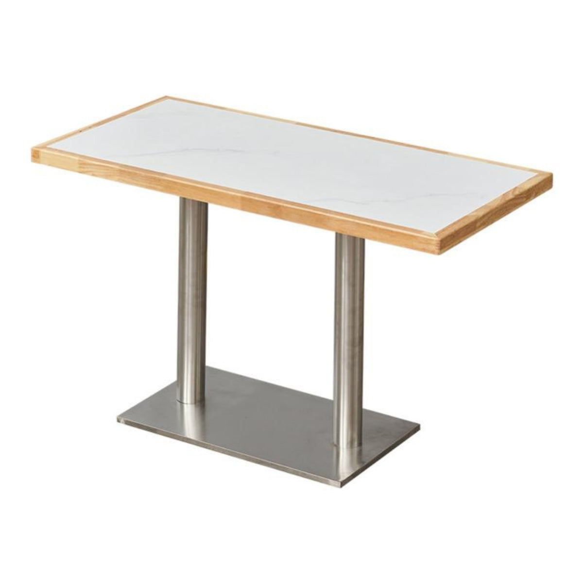 Sintered Sta surface Canteen Table and Chair Group Waterproof abrasion-resistantResistant Square Table and 4 Chairs Set sturdyDuty Frame Commercial Furniture Modern Design for Cafe Proprietors, Business Owners, Fast Food Joint, Dining Hall, Bistro