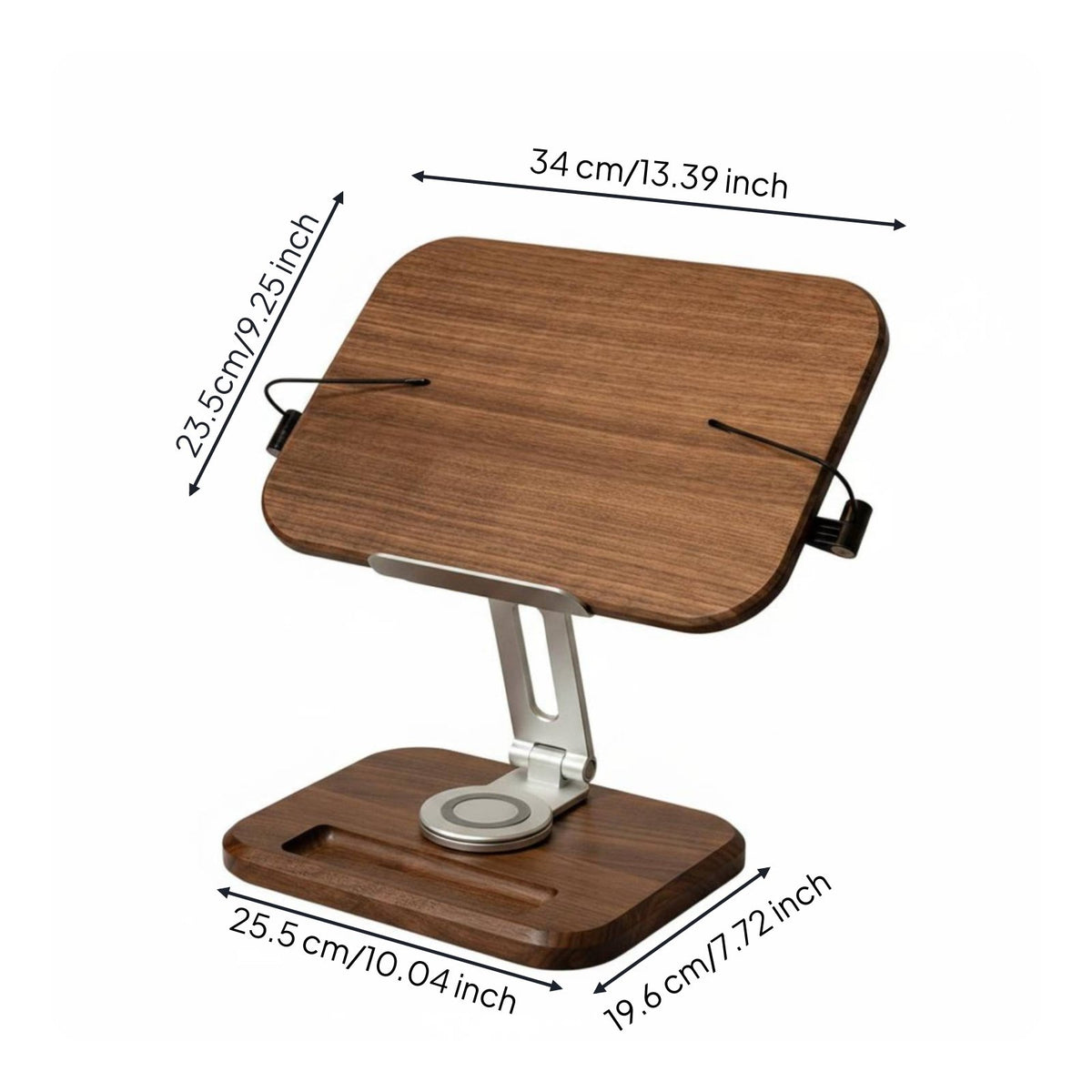 Wooden Book Rest Solid Wood Adjustable Book Holder Ergonomic Design Desktop Document Holder for Kitchen