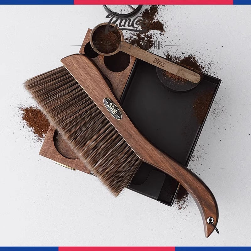 Bincoo Coffee Bar Cleaning Brush with Sandalwood Handle and Hanging Rope