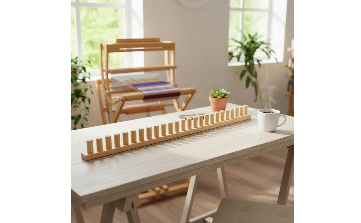Beginner-Friendly Wooden Weaving Loom Natural Wood Wooden Weaving Frame Needle-No-Needle Design Hand Knitting Blanket Loom Reusable for Beginners