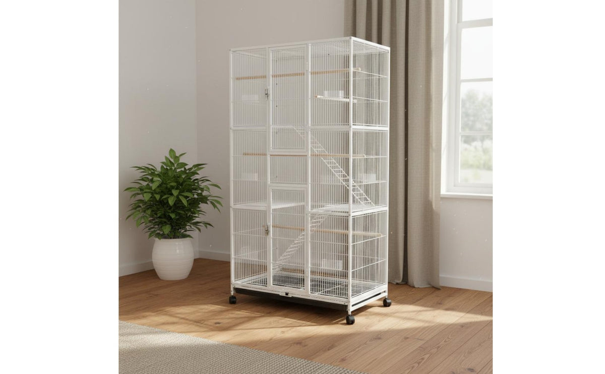 Metal Avian Enclosure Cage Versatile Avian Enclosure Cage Heavy Duty Wrought Iron Birdcage for Aviary