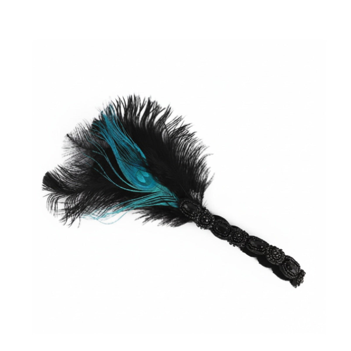 Feather Headband Crystal Embellished Gemst Single Ed Feather Hairband 1920s Dancer Headpiece Ethnic Design 1920s Design