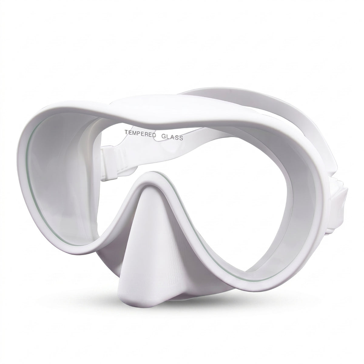 Adjustable Single Lens Dive Mask Soft Mask with Tempered Glass Comfortable Swim Goggles with Nose Cover Low-Volume for Divers, Snorkelers, Swimmers, Scuba Diving, Snorkeling, Pool