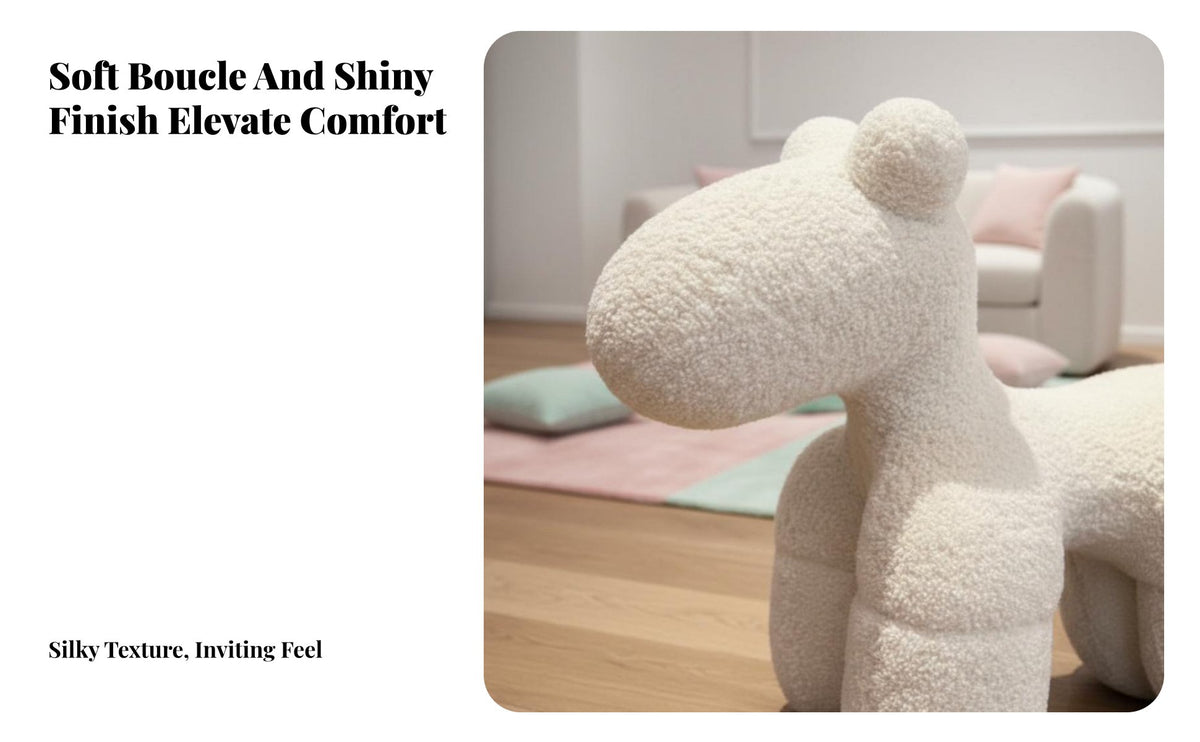 equineShaped Armchair creature Shape Upholstered perusing Chair Cartoon design Living Room Seating for Children, Students, Playroom, Bedroom, Small areas