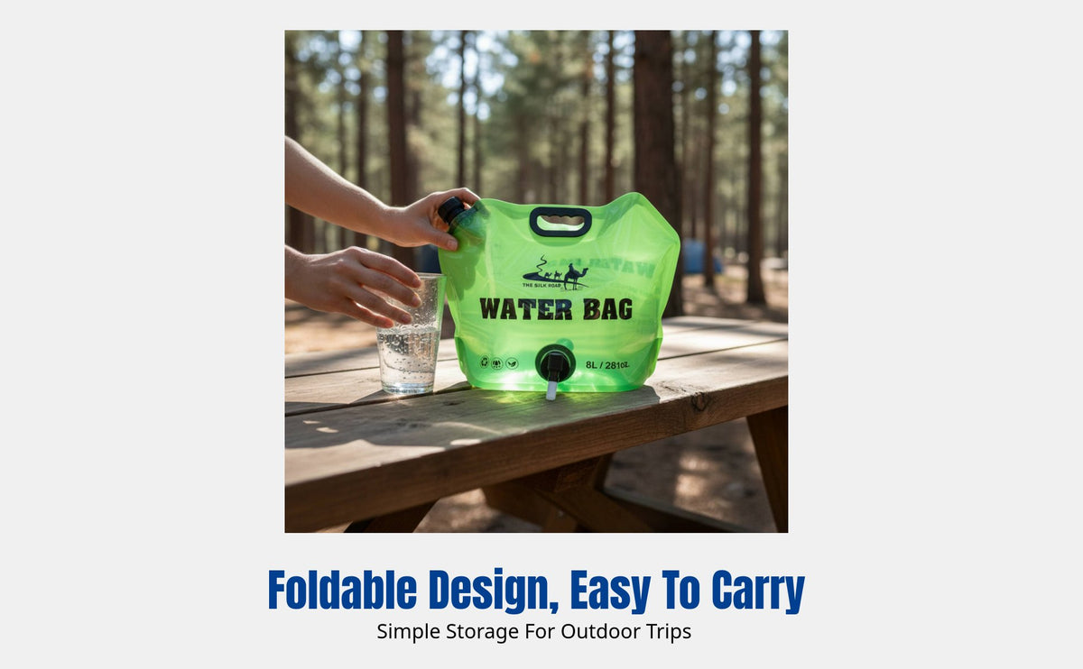 Foldable Water Bag, Portable Large Capacity Outdoor Water Storage, Hiking Camping