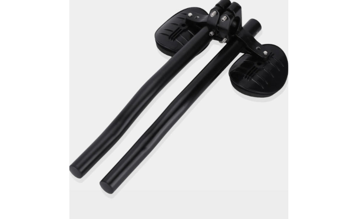 Aluminum Alloy Rest Handlebar Matte Finish Bike Arm Rest Split Design Triathlon Handlebar Extension Long Ride Comfort for Mountain Riders, Cyclists, R