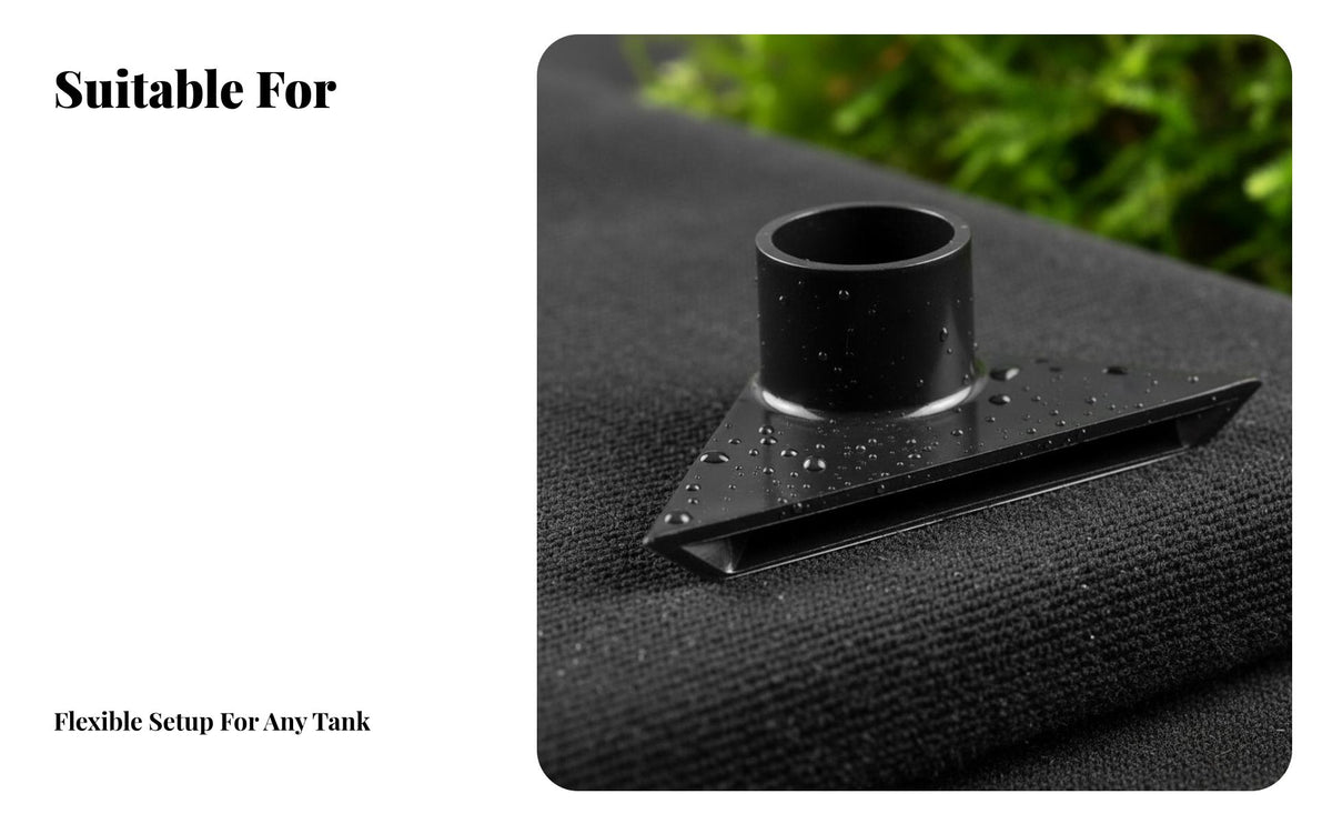 Triangular Water Outlet Angled Design Aquarium Duckbill Nozzle Wide Coverage Fish Tank Water Outlet for Bottom Filtration System, Sump Strainer