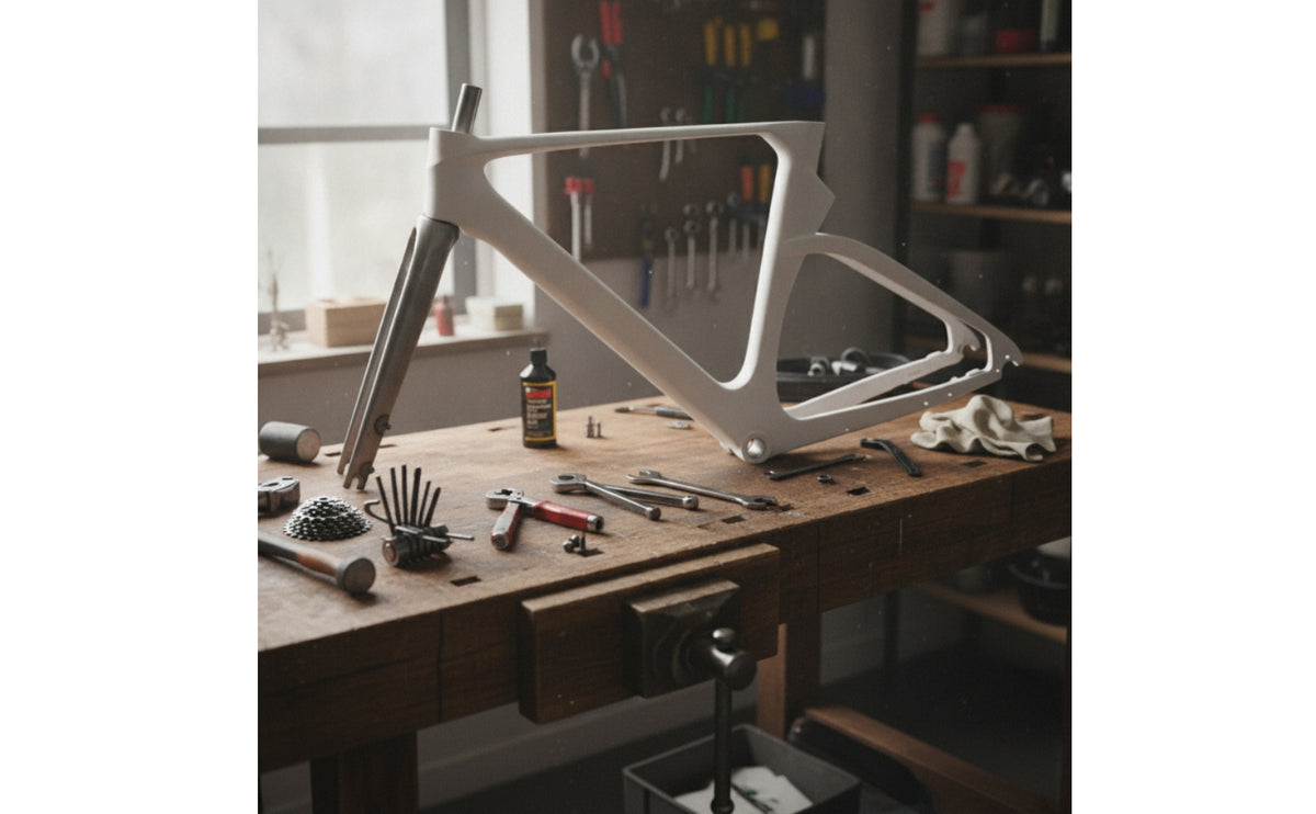 Integrated Cable Routing Road Bike Frame Lightweight Road Cycle Frame Aerodynamic Sleek for Commuting