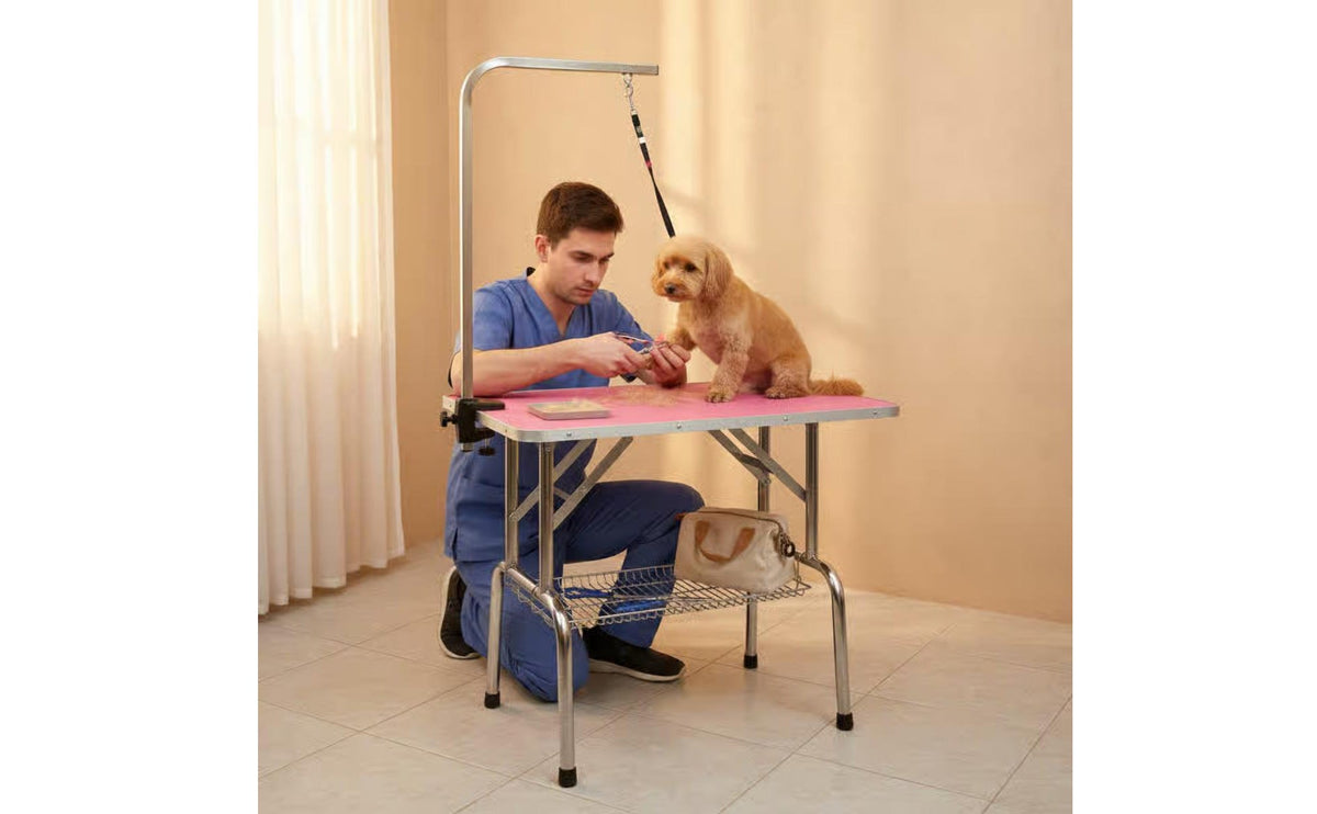 Foldable Pet Grooming Table Waterproof Foldable Dog Grooming Table Stable Construction Rounded Corners