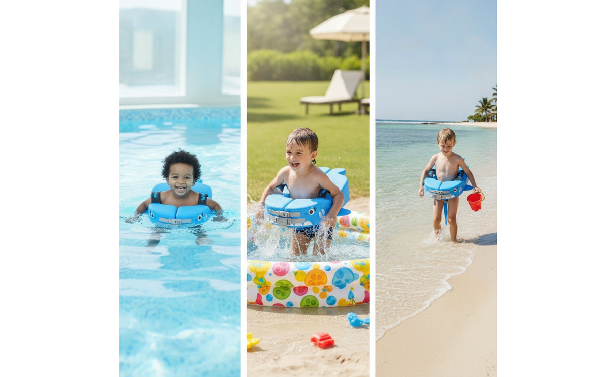 Foam Shark Swim Buoy Non-Inflatable Underarm Swim Float U-Shaped Shark Buoy Float Padded for Toddlers