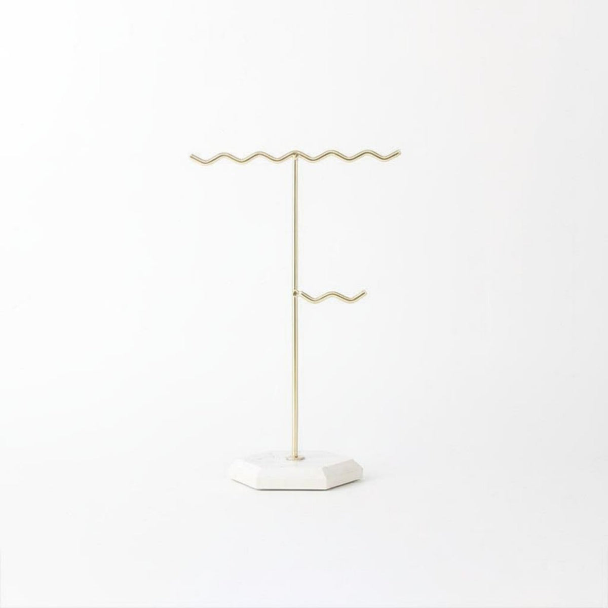Decorative Design Marble Base Jewelry Holder Multi-Functional Jewelry Stand Detachable Necklace Holder Long-Lasting Metal Construction for Women, Girls, Dresser, Vanity, Bedroom