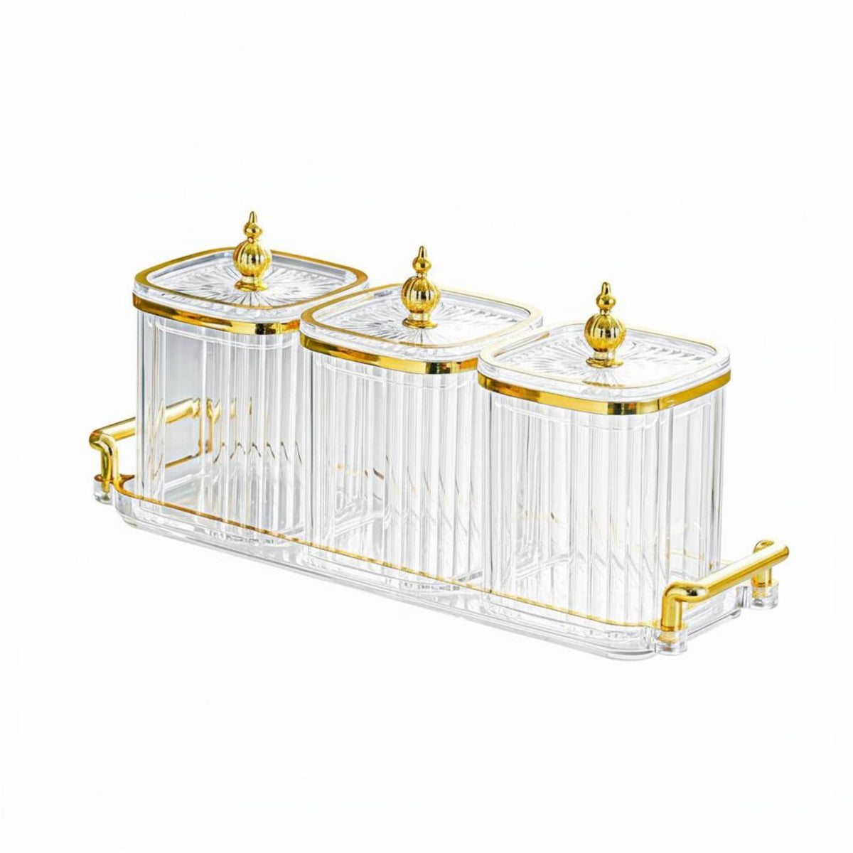 Luxury Design Seasoning Container Set Airtight Seal Condiment Jar Set Easy to Clean for Dining Table