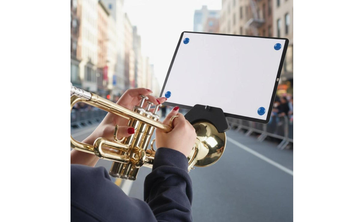 Marching Lyre Non-Slip Wind Instrument Music Lyre Limb Music Stand Universal Fit Fastening for Outdoor Performances, Processions