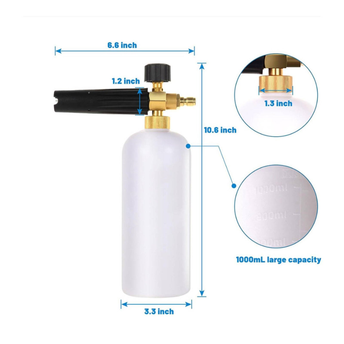Car Wash Foam with Nozzles 5 Spray Nozzle Tips Car Cleaning Foam