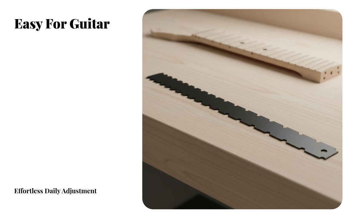 Guitar Neck Notched Straight Border Stainless Steel Notched Straight Border