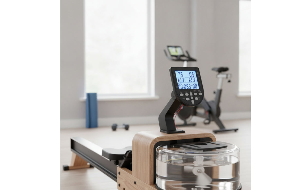 Rowing Fitness Display Compatible Rowing Fitness Display with LCD Screen Digital Rower Replacement Part for Home Gym, Indoor Training