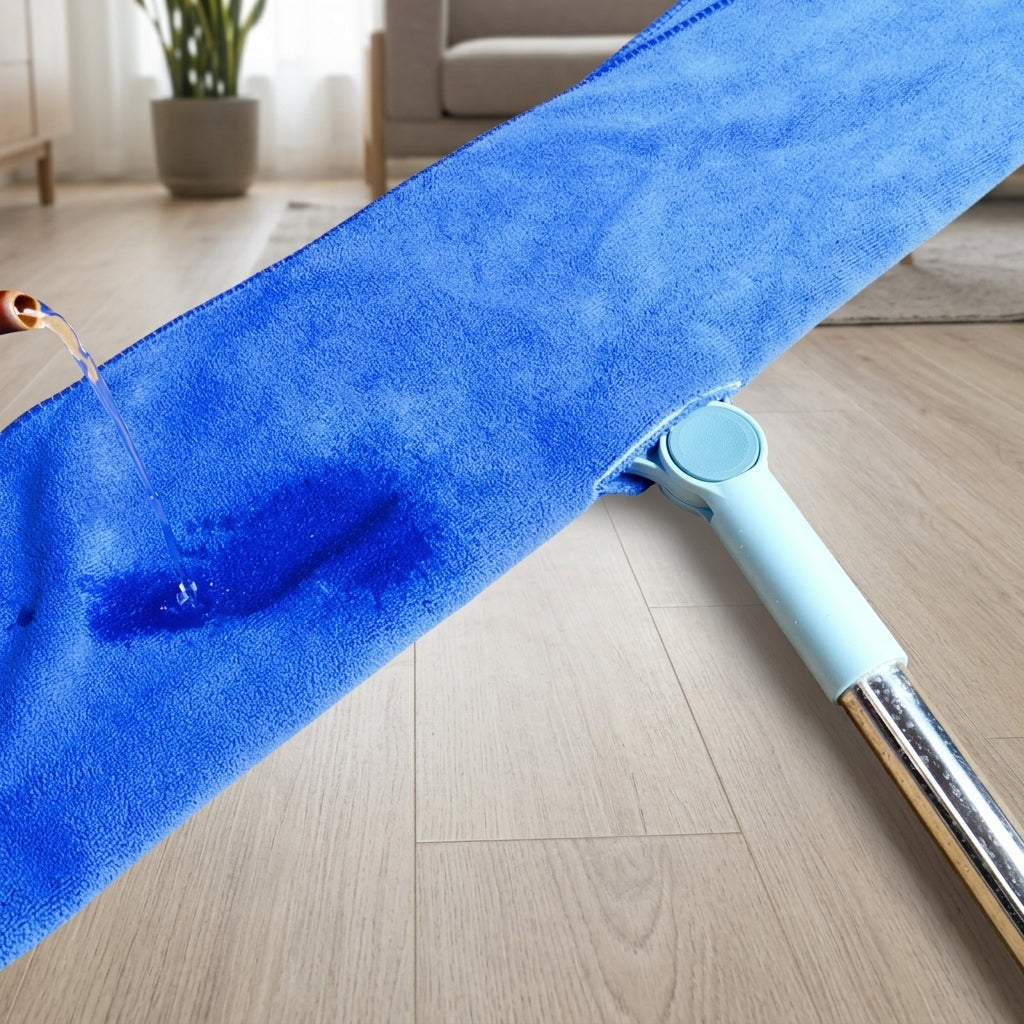 Cleaning Mop Head Replacement with Secure Fastening System, Reusable Microfiber Mop Pads